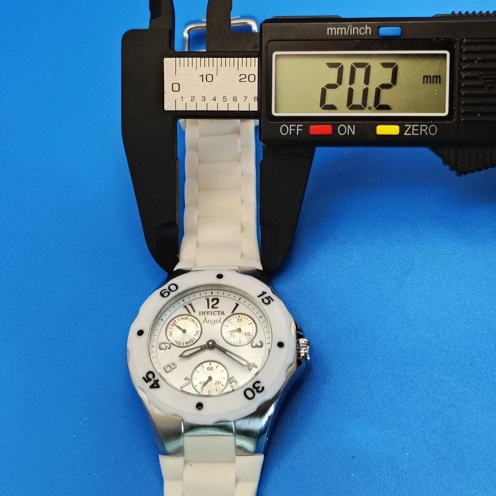 Vintage 2010 Invicta Angel Day-Date Chronograph Style 38mm Women's Quartz Watch